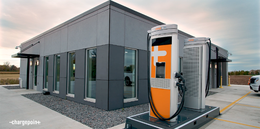 ChargePoint on skid mount