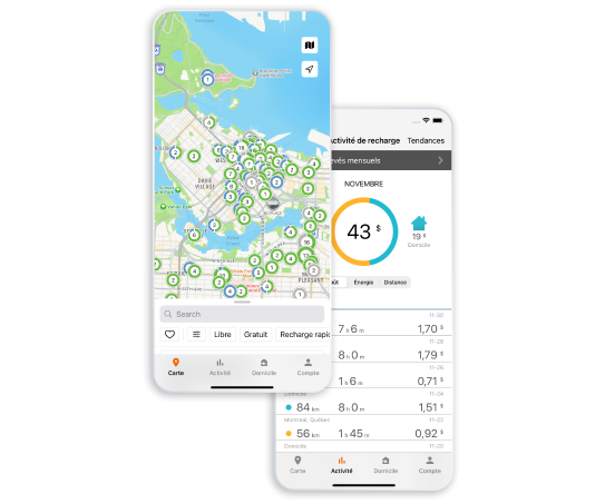 ChargePoint drivers app screen on mobile